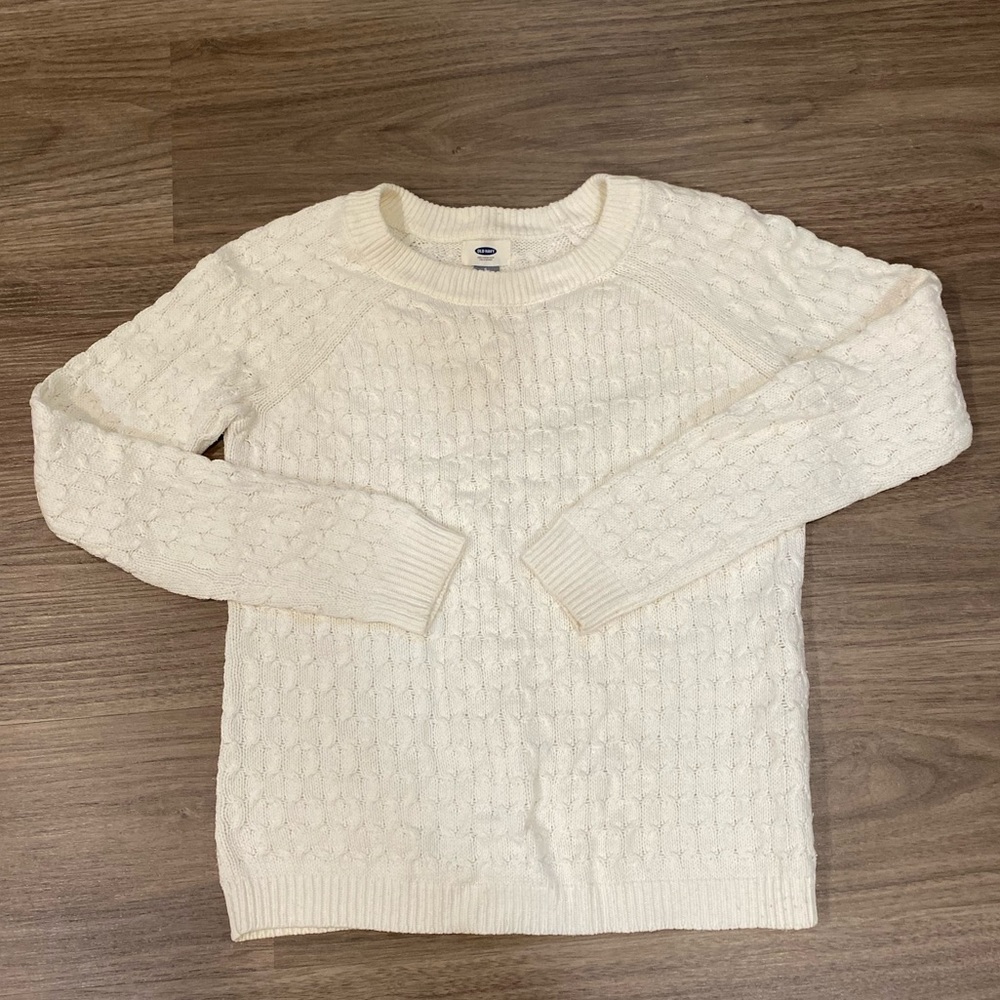 White Cable knit Sweater